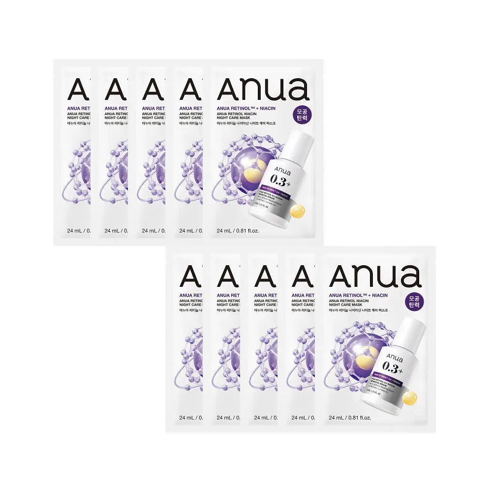 Anua Retinol Niacin Night Care Mask 24ml X 10ea Anua
