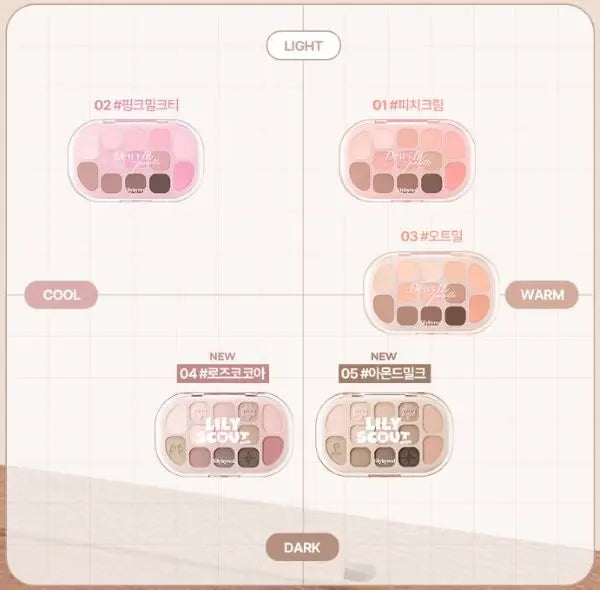 lilybyred Dewy Fit Palette 12.7g (4colors) lilybyred